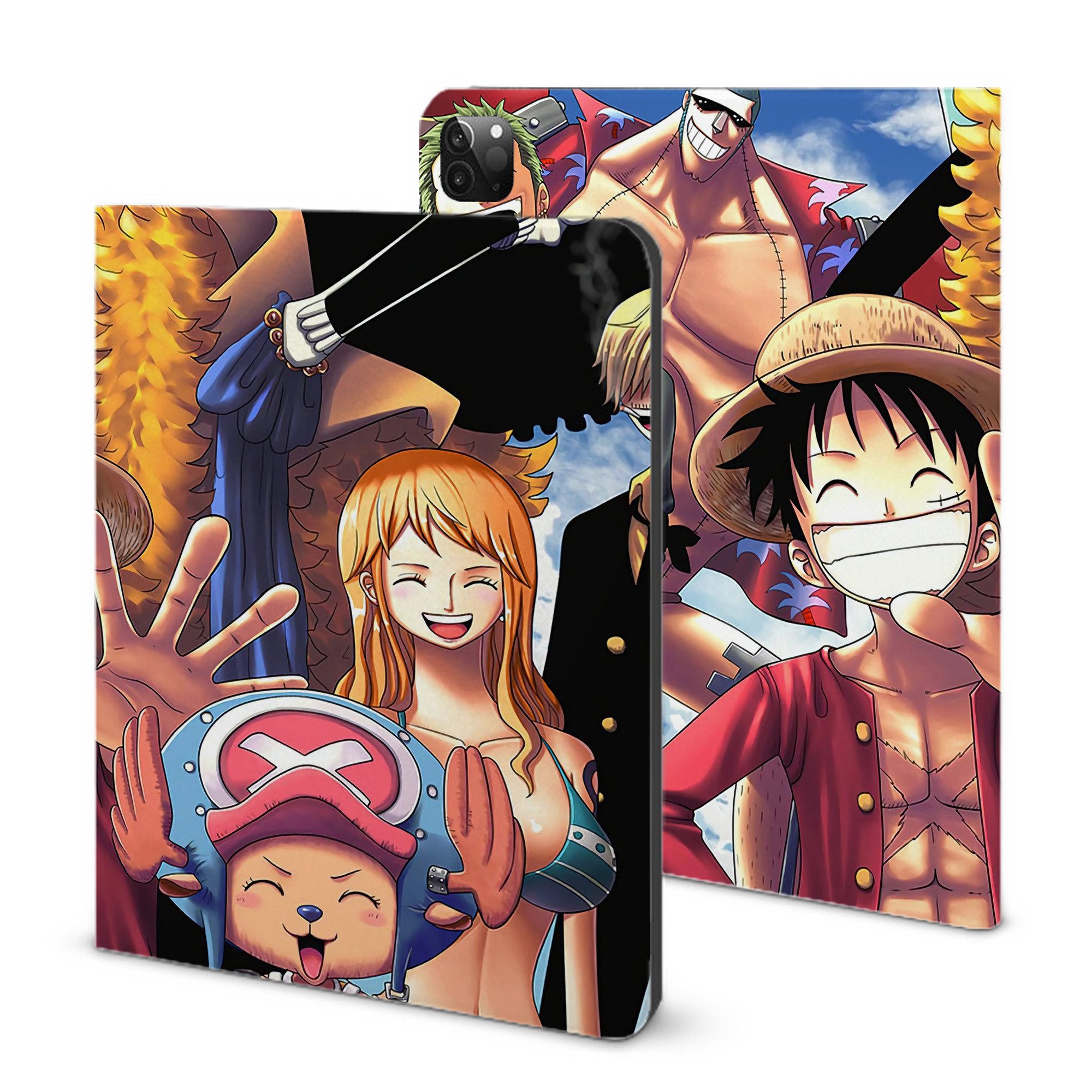 （画像用） ワンピース ONE PIECE IPadケース ペンホルダー付き ブックスタイルデザイン
